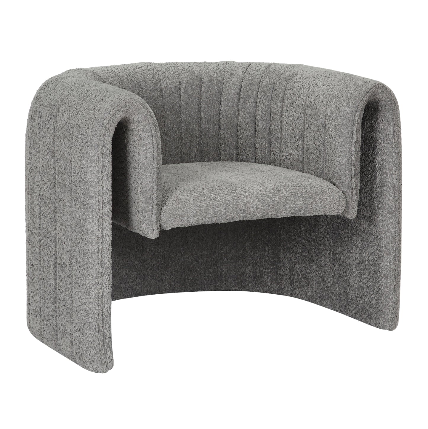 Armchair Riker Hm9682.01 Metal Frame-grey Boucle Fabric 92x74x69hcm.