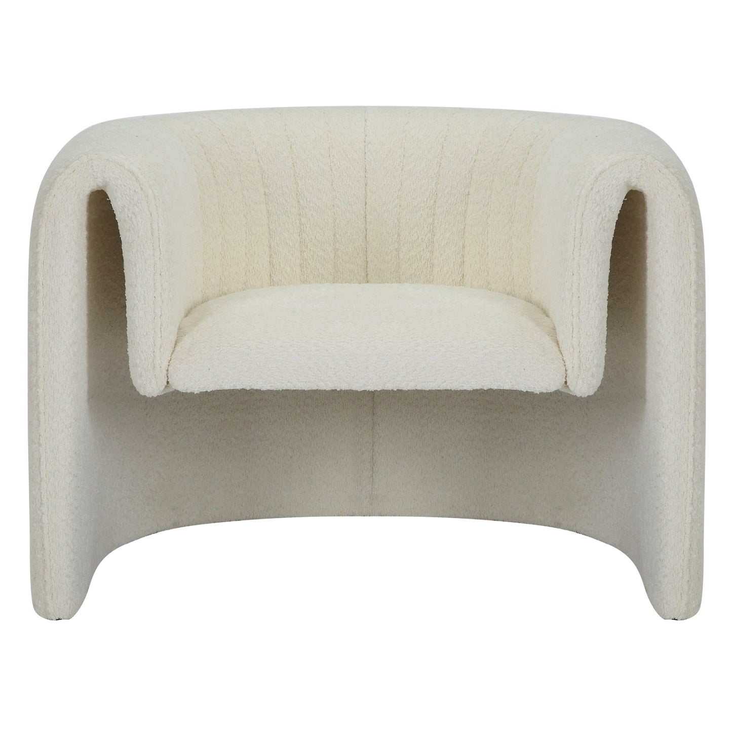 Armchair Riker Hm9682.04 Metal Frame-white Boucle Fabric 92x74x69hcm.