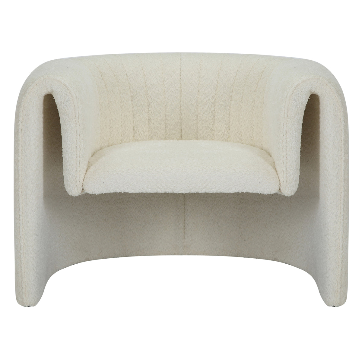 Armchair Riker Hm9682.04 Metal Frame-white Boucle Fabric 92x74x69hcm.