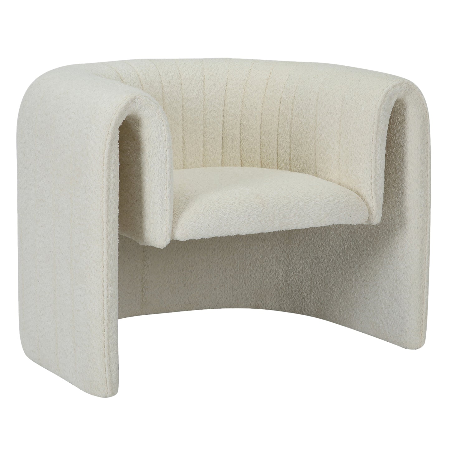Armchair Riker Hm9682.04 Metal Frame-white Boucle Fabric 92x74x69hcm.