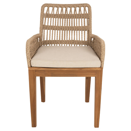Armchair Stardom Hm9760.01 Teak Wood And Rope-natural Color 57x65x83hcm.