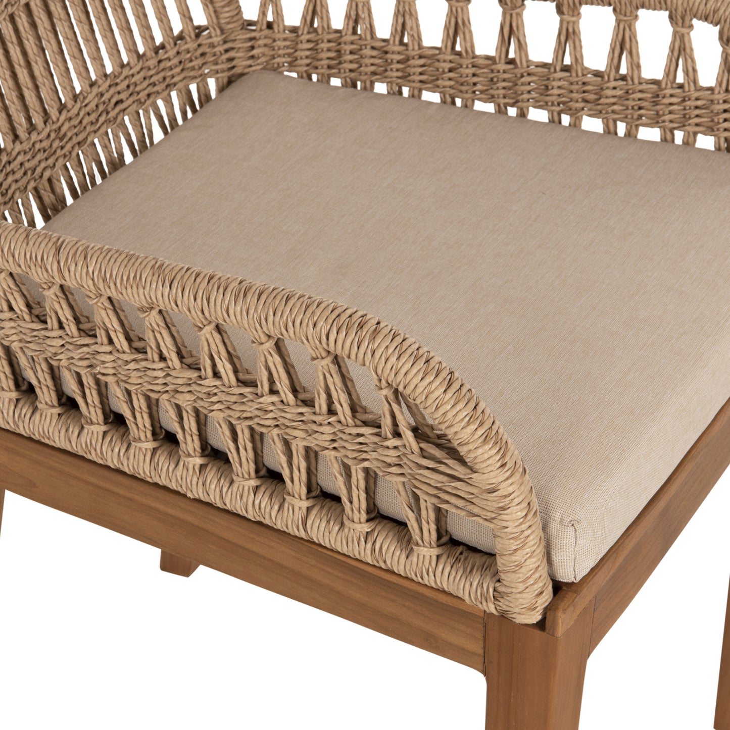 Armchair Stardom Hm9760.01 Teak Wood And Rope-natural Color 57x65x83hcm.