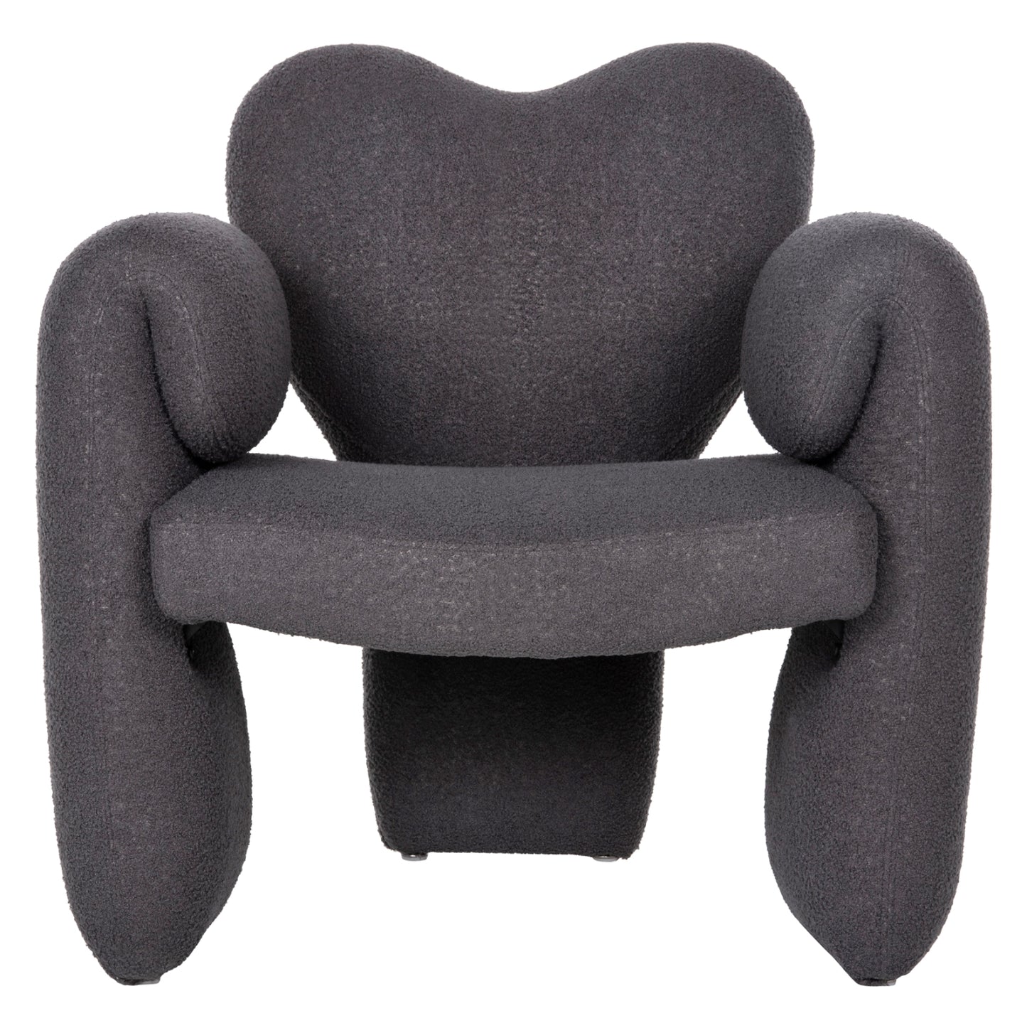 Dining Armchair Hartt Hm9777.01 Grey Teddy Fabric 84x74x87hcm.