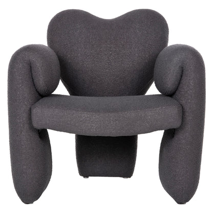 Dining Armchair Hartt Hm9777.01 Grey Teddy Fabric 84x74x87hcm.