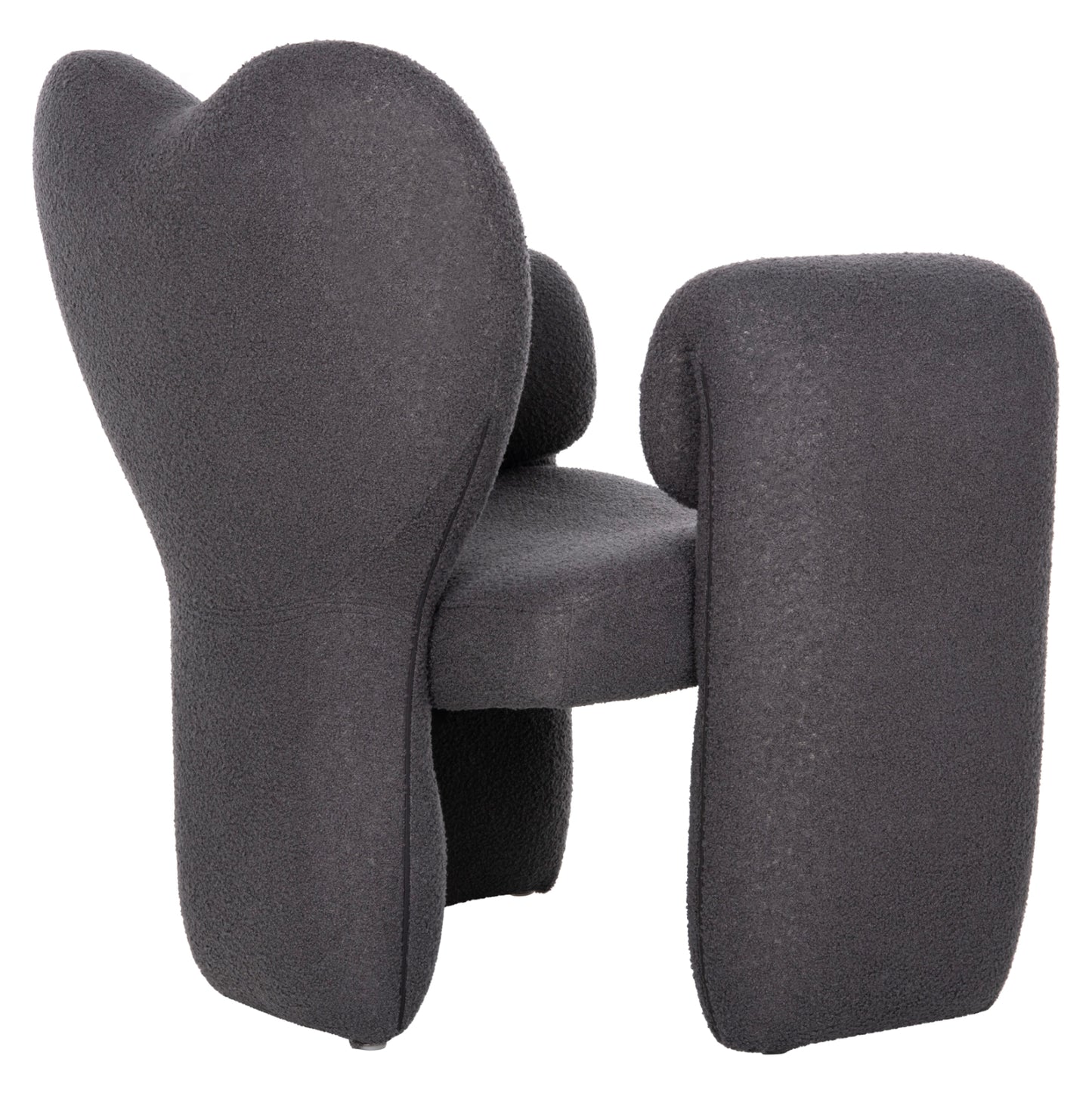 Dining Armchair Hartt Hm9777.01 Grey Teddy Fabric 84x74x87hcm.