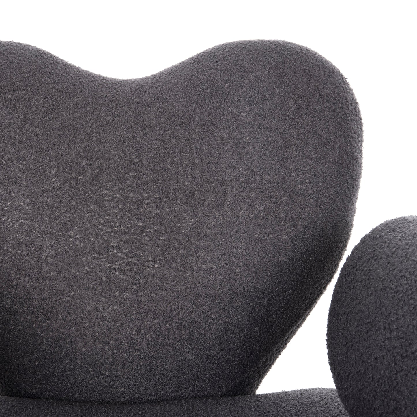 Dining Armchair Hartt Hm9777.01 Grey Teddy Fabric 84x74x87hcm.