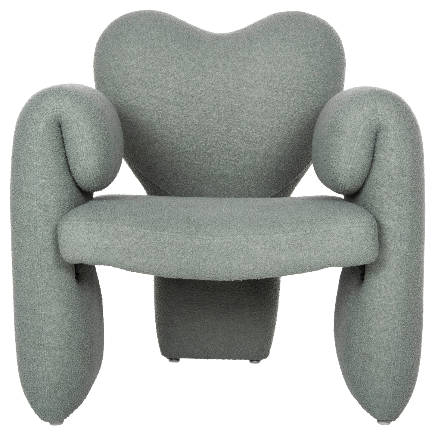 Dining Armchair Hartt Hm9777.07 Pistachio Green Teddy Fabric 84x74x87hcm.