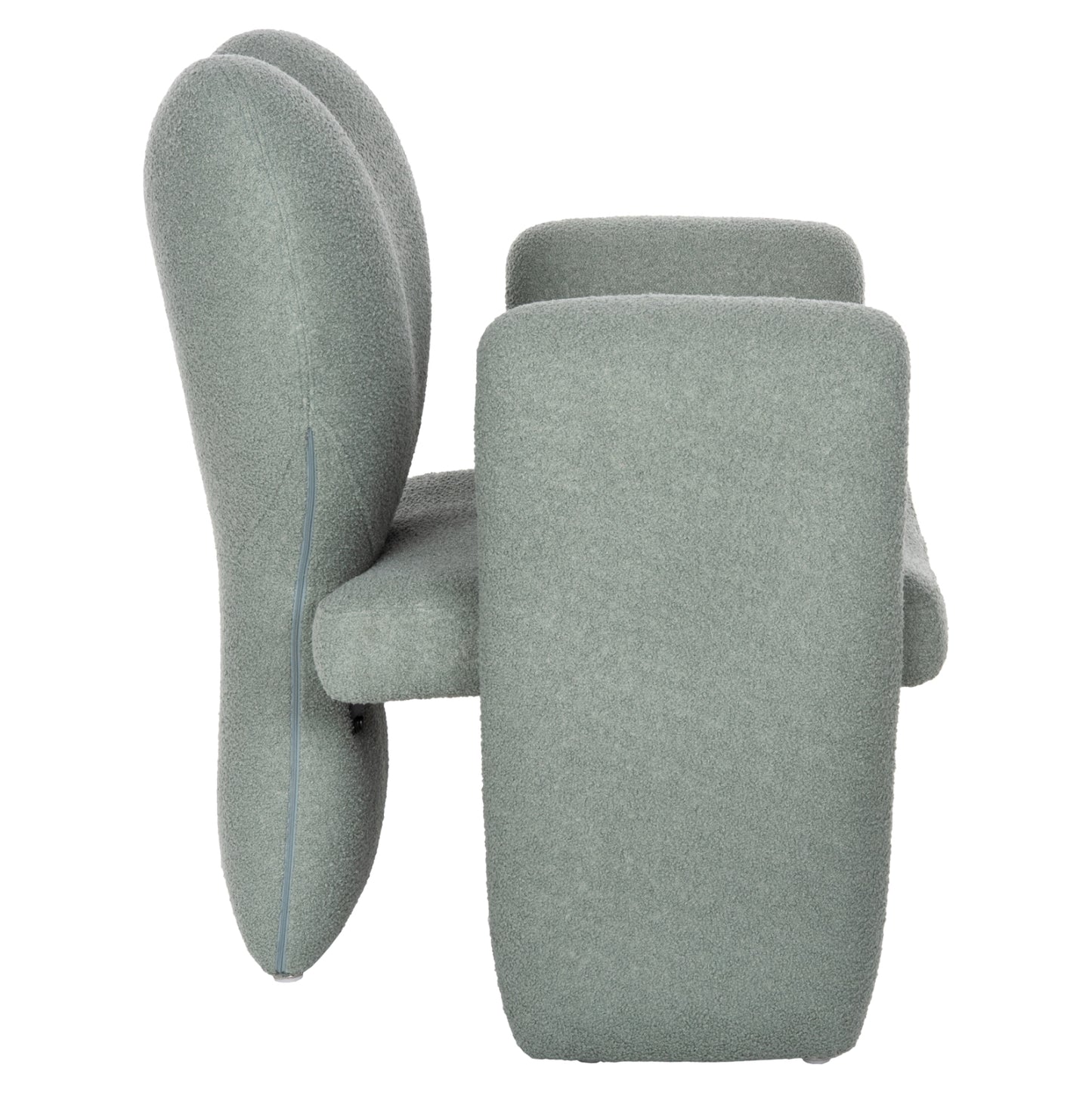 Dining Armchair Hartt Hm9777.07 Pistachio Green Teddy Fabric 84x74x87hcm.