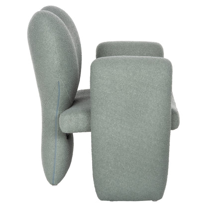 Dining Armchair Hartt Hm9777.07 Pistachio Green Teddy Fabric 84x74x87hcm.