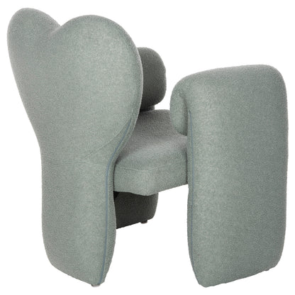 Dining Armchair Hartt Hm9777.07 Pistachio Green Teddy Fabric 84x74x87hcm.
