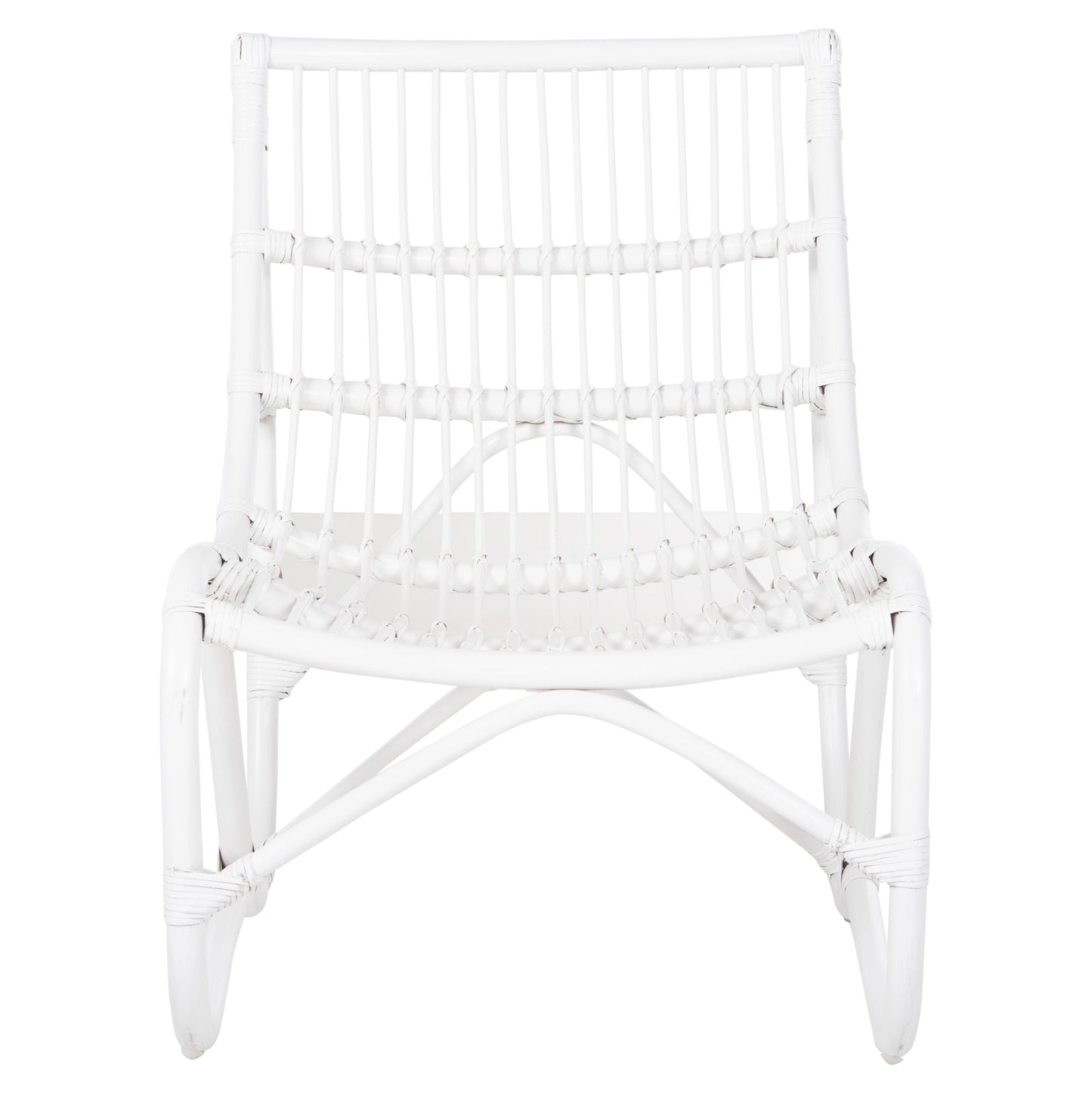 Armchair Grinn Hm9815.03 Rattan Rods In White Color 56.5x73.5x79.5h Cm.
