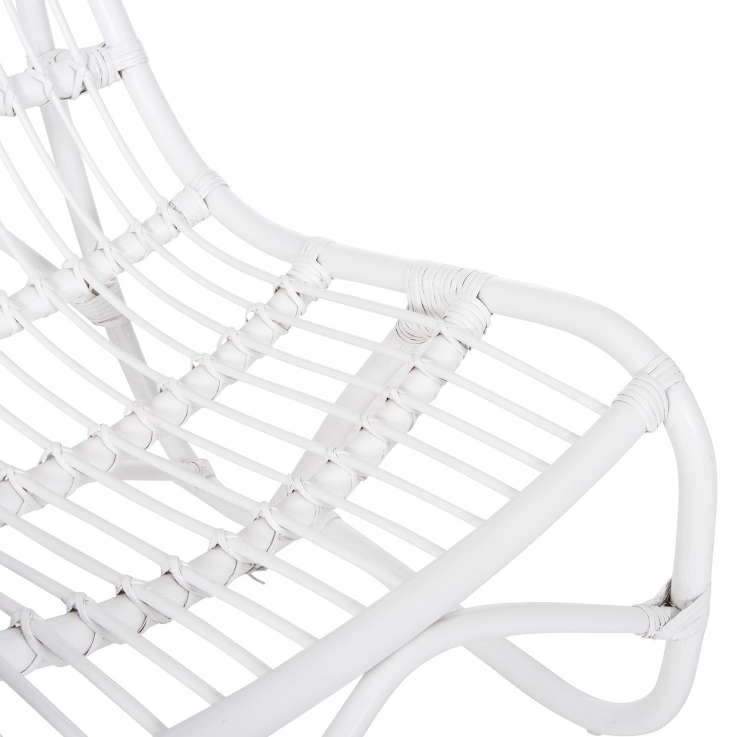 Armchair Grinn Hm9815.03 Rattan Rods In White Color 56.5x73.5x79.5h Cm.