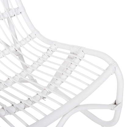Armchair Grinn Hm9815.03 Rattan Rods In White Color 56.5x73.5x79.5h Cm.