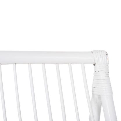 Armchair Grinn Hm9815.03 Rattan Rods In White Color 56.5x73.5x79.5h Cm.
