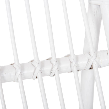 Armchair Grinn Hm9815.03 Rattan Rods In White Color 56.5x73.5x79.5h Cm.