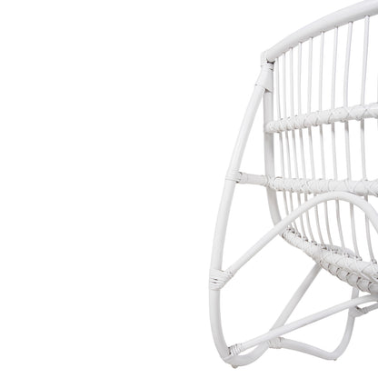Armchair Grinn Hm9815.03 Rattan Rods In White Color 56.5x73.5x79.5h Cm.