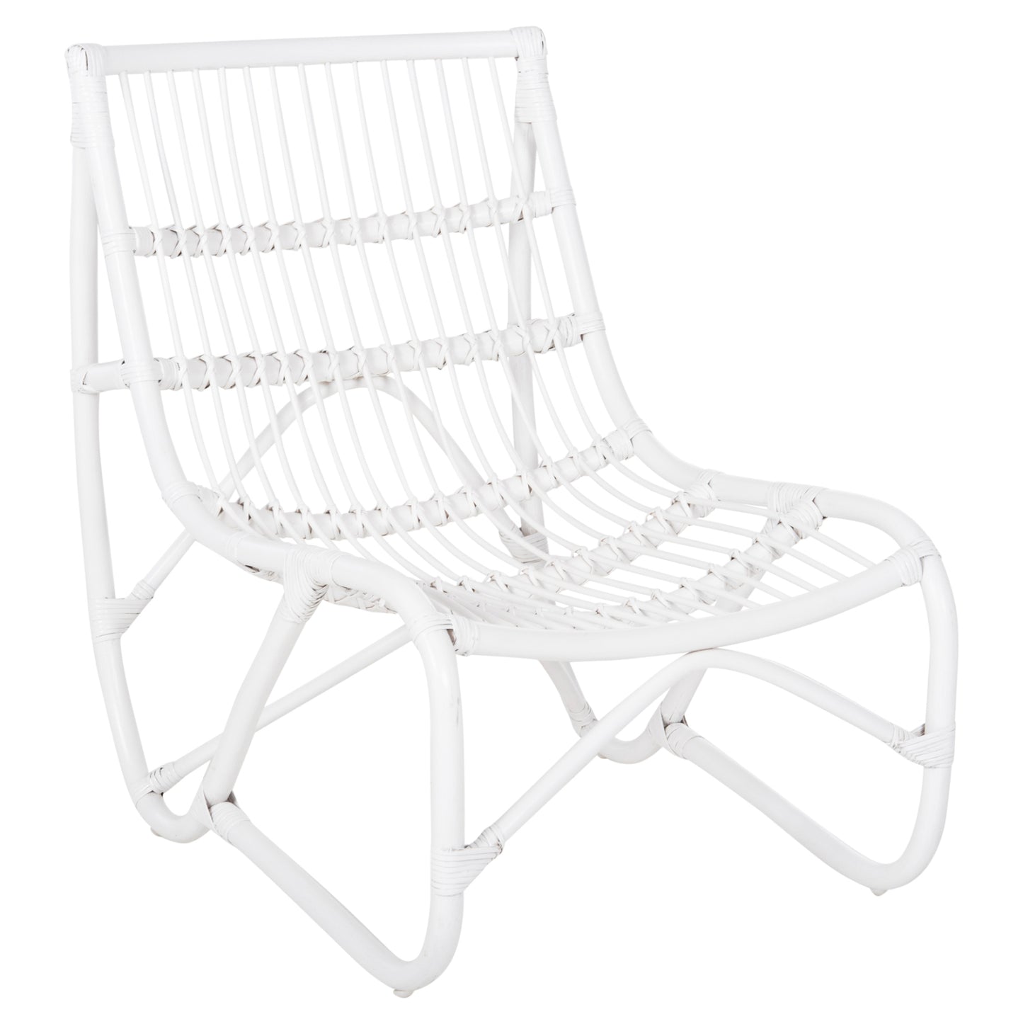 Armchair Grinn Hm9815.03 Rattan Rods In White Color 56.5x73.5x79.5h Cm.