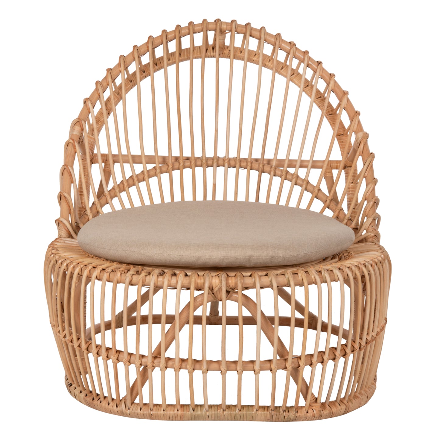 Armchair Entropy Hm9840.01 Rattan In Natural-ecru Cushion 80x97x85hcm.