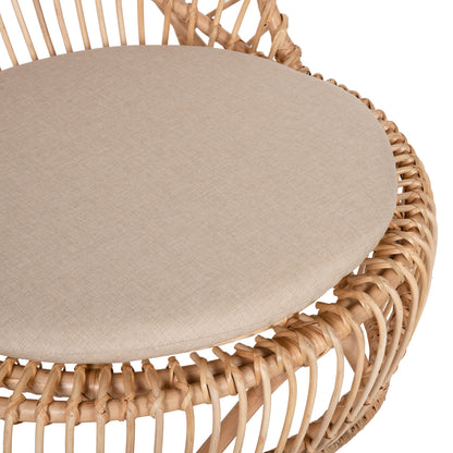 Armchair Entropy Hm9840.01 Rattan In Natural-ecru Cushion 80x97x85hcm.