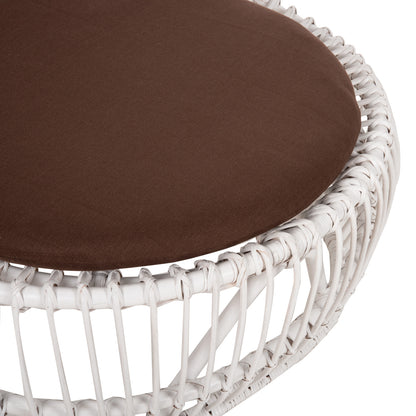 Armchair Entropy Hm9840.02 Rattan In White-brown Cushion 80x97x85hcm.