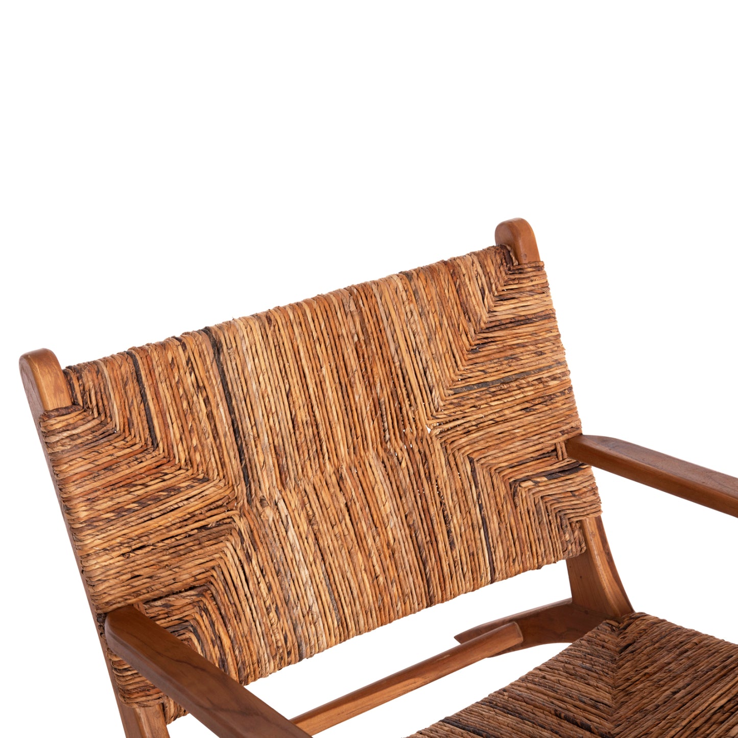 Armchair Tondo Hm9914 Teak Wood & Banana Rope Matting In Natural Color 69x74x68hcm.