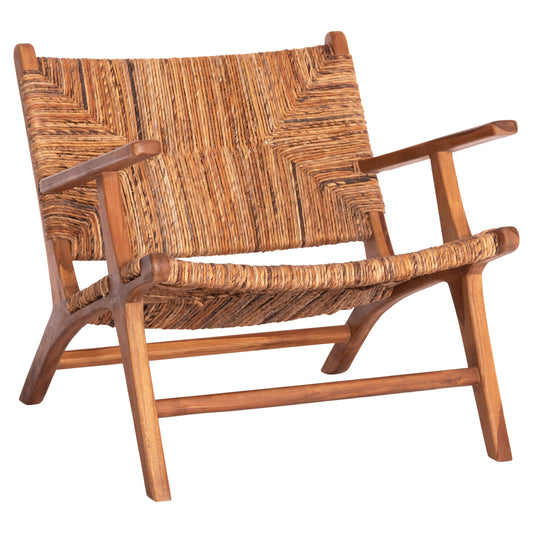 Armchair Tondo Hm9914 Teak Wood & Banana Rope Matting In Natural Color 69x74x68hcm.