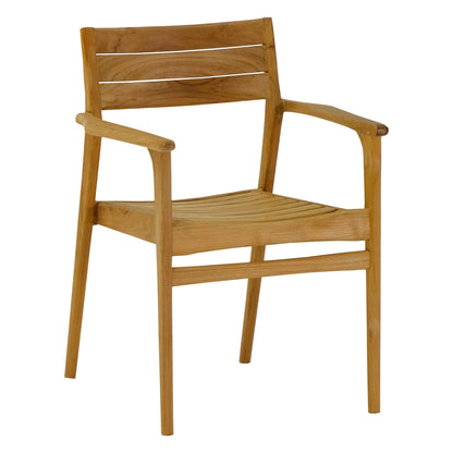 Armchair Bozzy Hm9935 Solid Teak Wood In Natural 58x61x80.5h