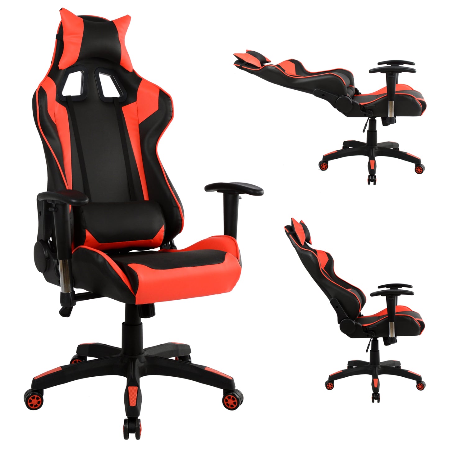 Office Gaming Chair Hm1056.01 Racing Black And Red Pu 67x70x134 Cm