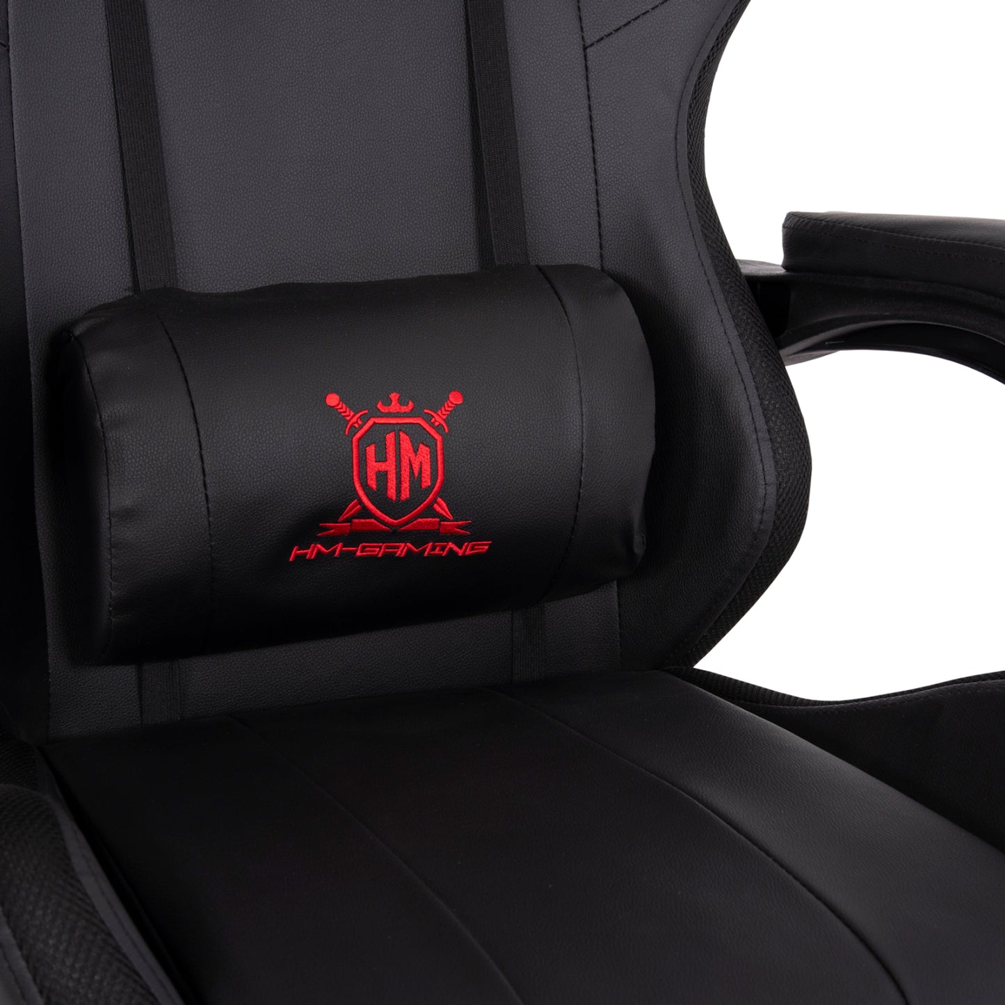 Gaming Armchair Darren Hm1203.01 Black-red Pvc 58.5x100x120hcm.