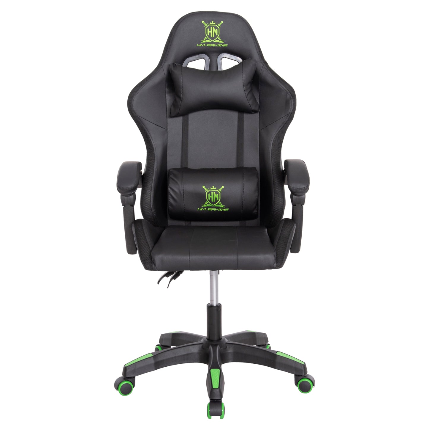 Gaming Armchair Darren Hm1203.03 Black-green Pvc 58.5x100x120hcm.