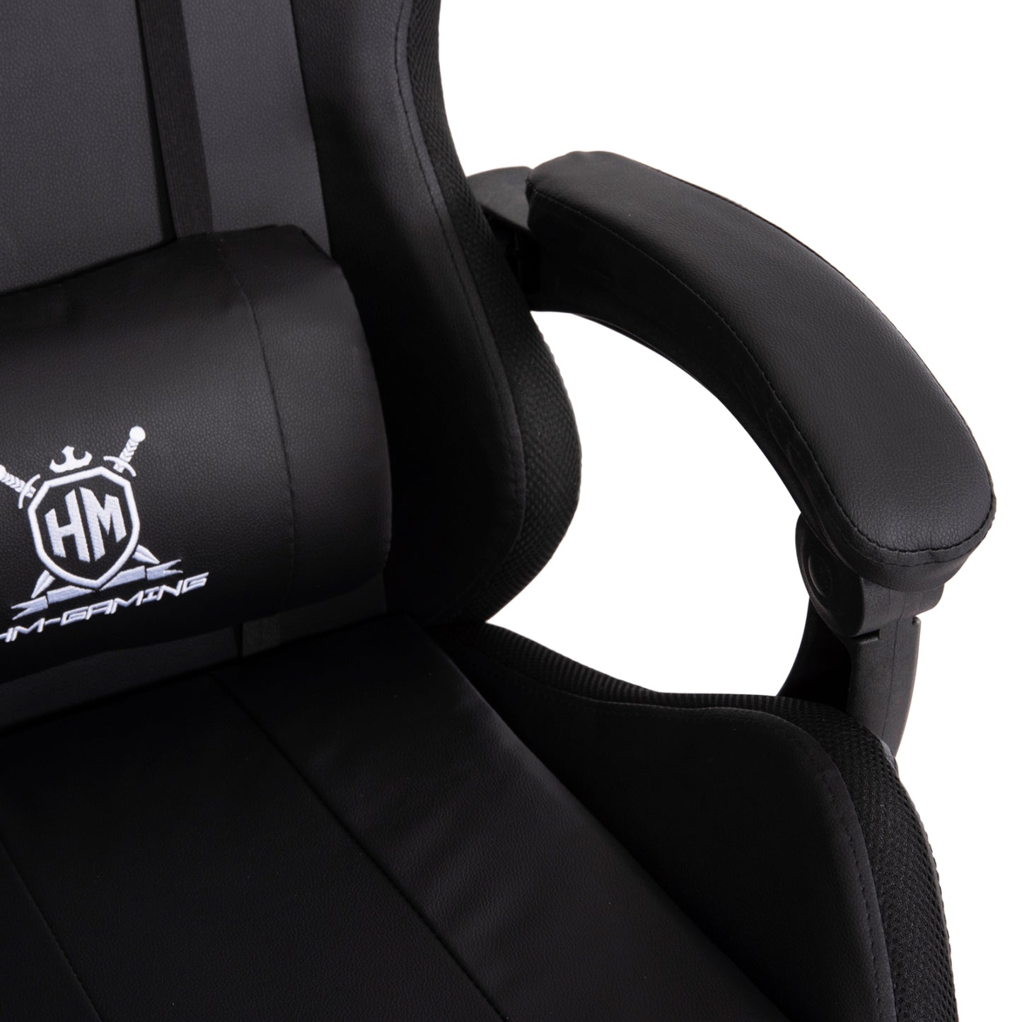 Gaming Armchair Darren Hm1203.04 Black-white Pvc 58.5x100x120hcm.