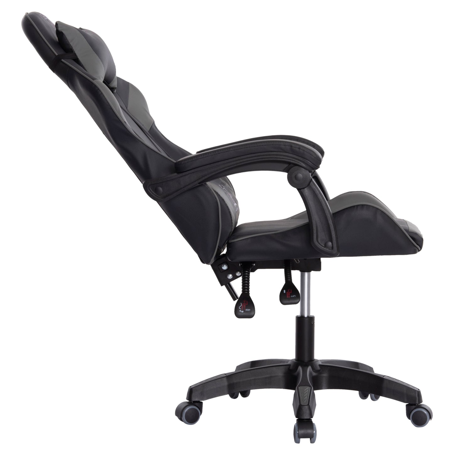 Gaming Armchair Darren Hm1203.10 Black-grey Pvc 60x60x120hcm.