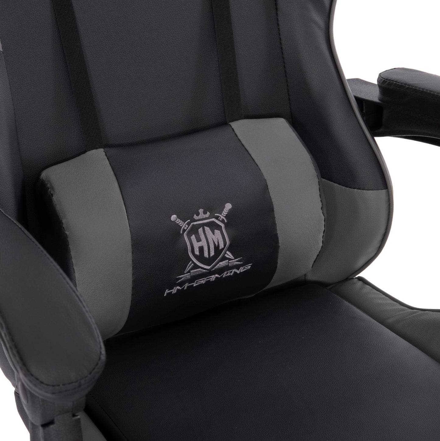 Gaming Armchair Darren Hm1203.10 Black-grey Pvc 60x60x120hcm.