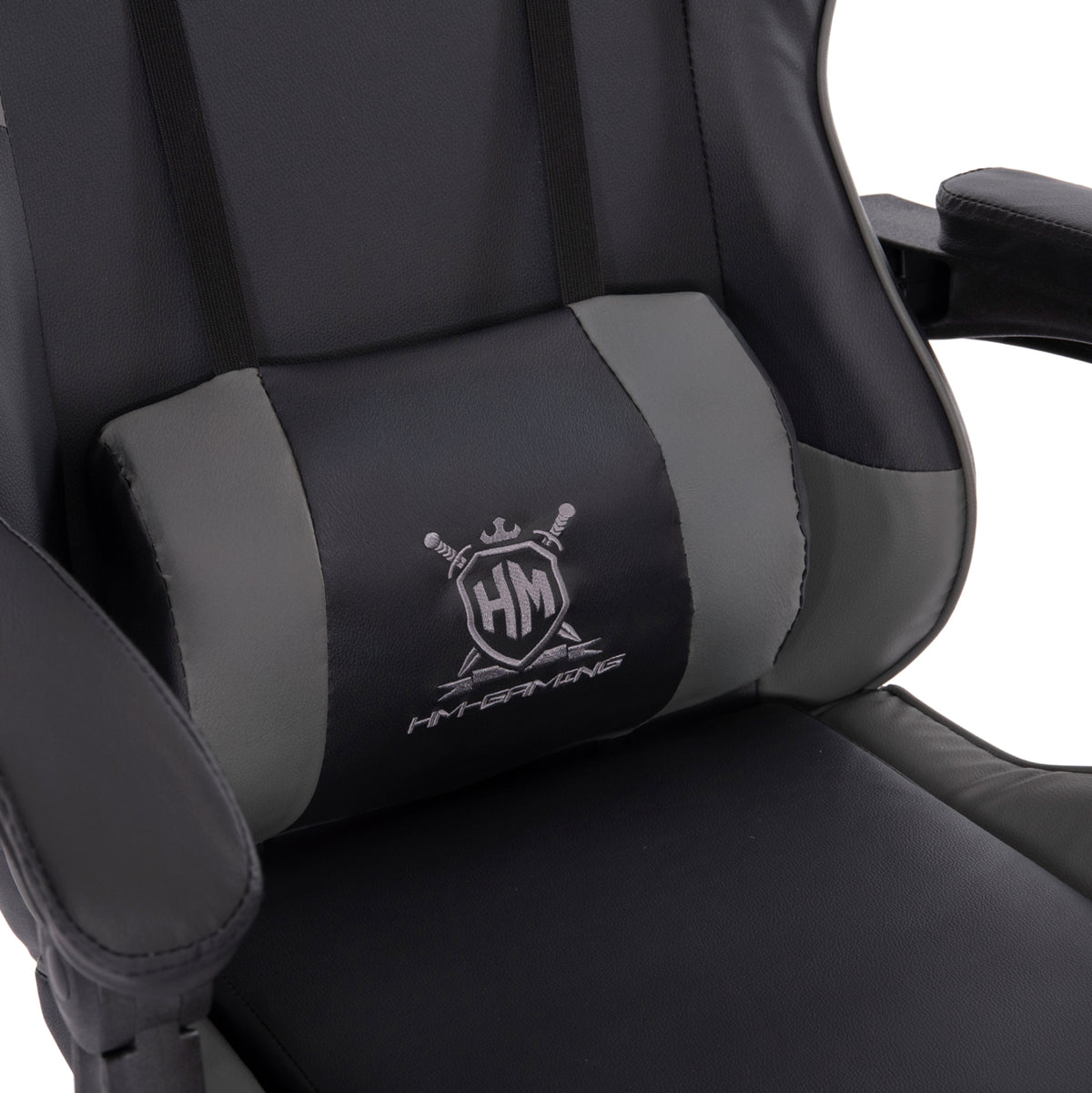 Gaming Armchair Darren Hm1203.10 Black-grey Pvc 60x60x120hcm.