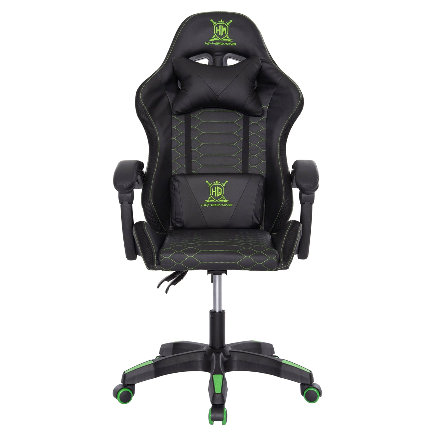 Gaming Armchair Loot Hm1204 Black-green Pvc 60x60x120hcm.