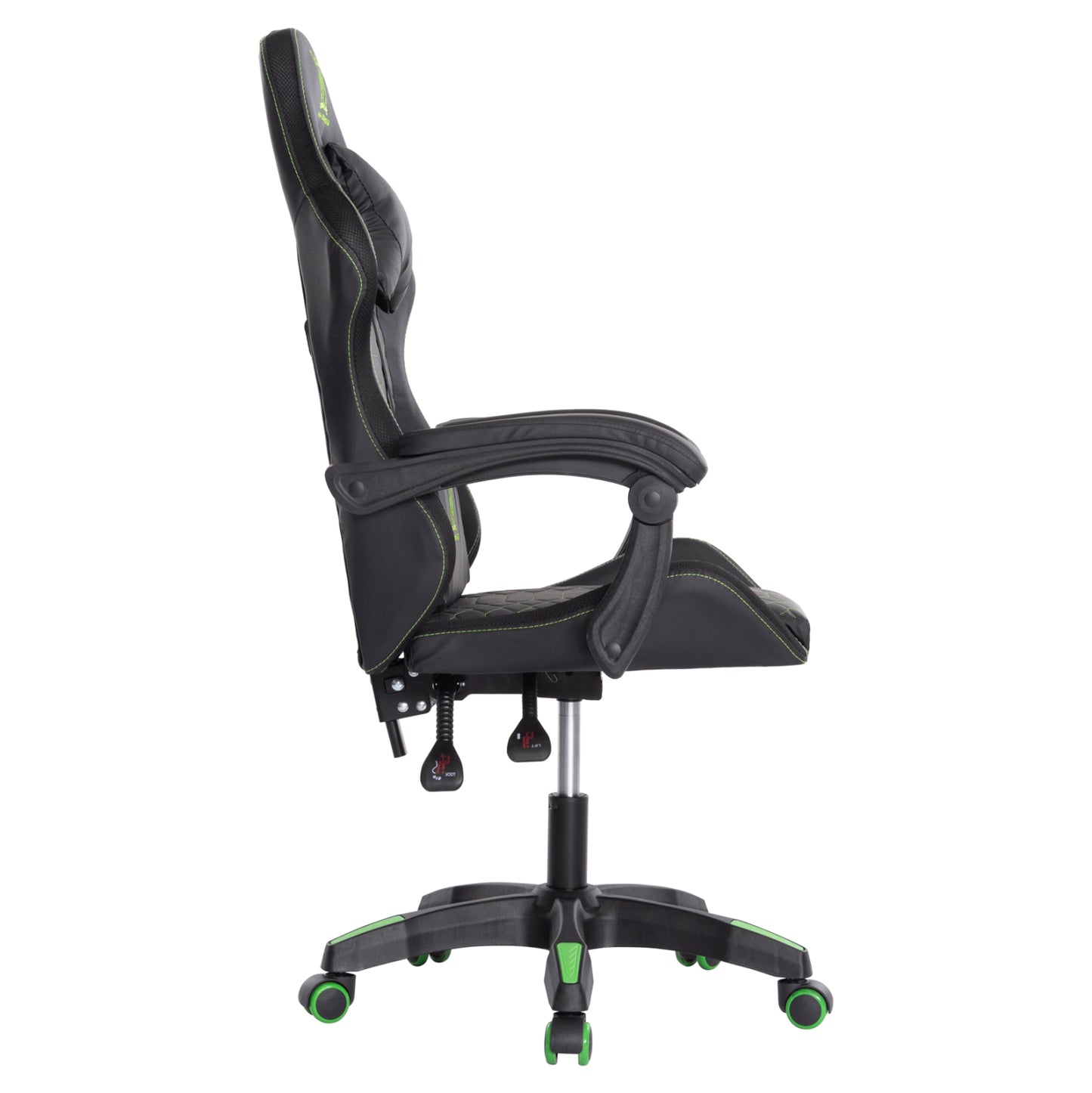 Gaming Armchair Loot Hm1204 Black-green Pvc 60x60x120hcm.