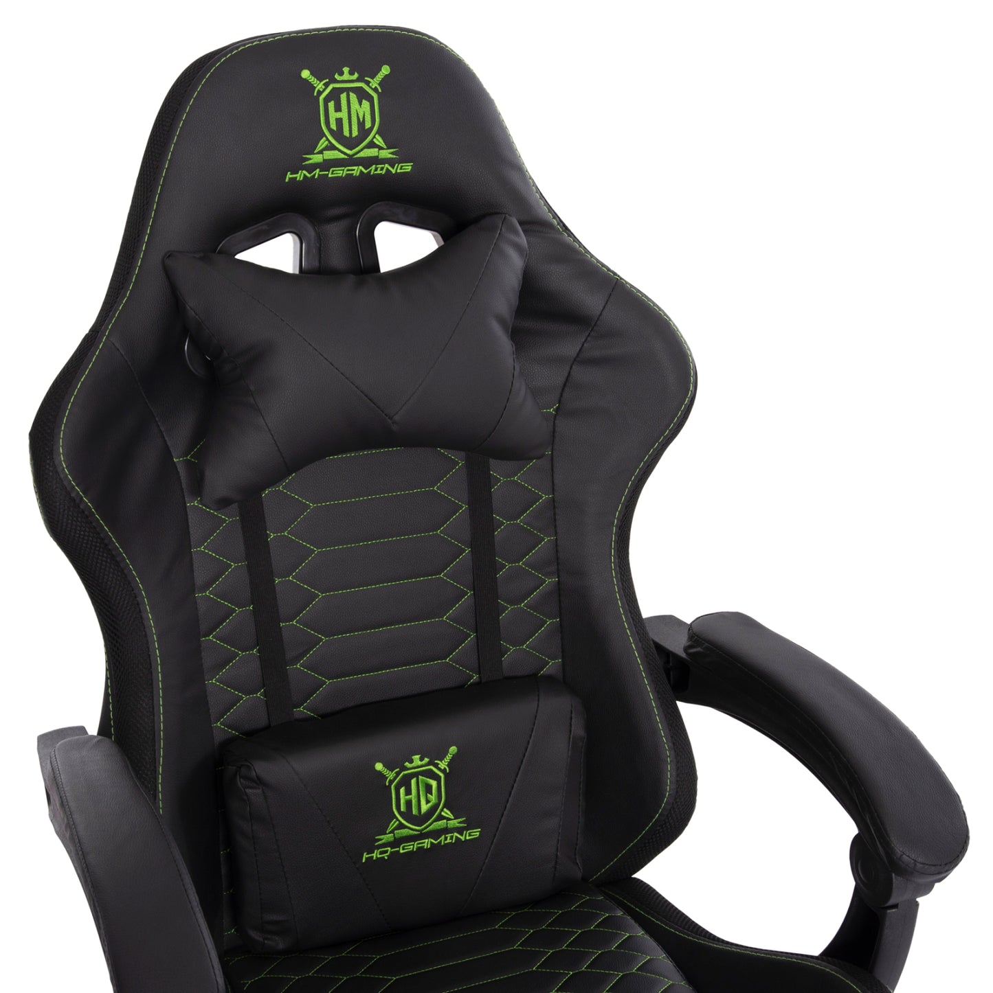 Gaming Armchair Loot Hm1204 Black-green Pvc 60x60x120hcm.
