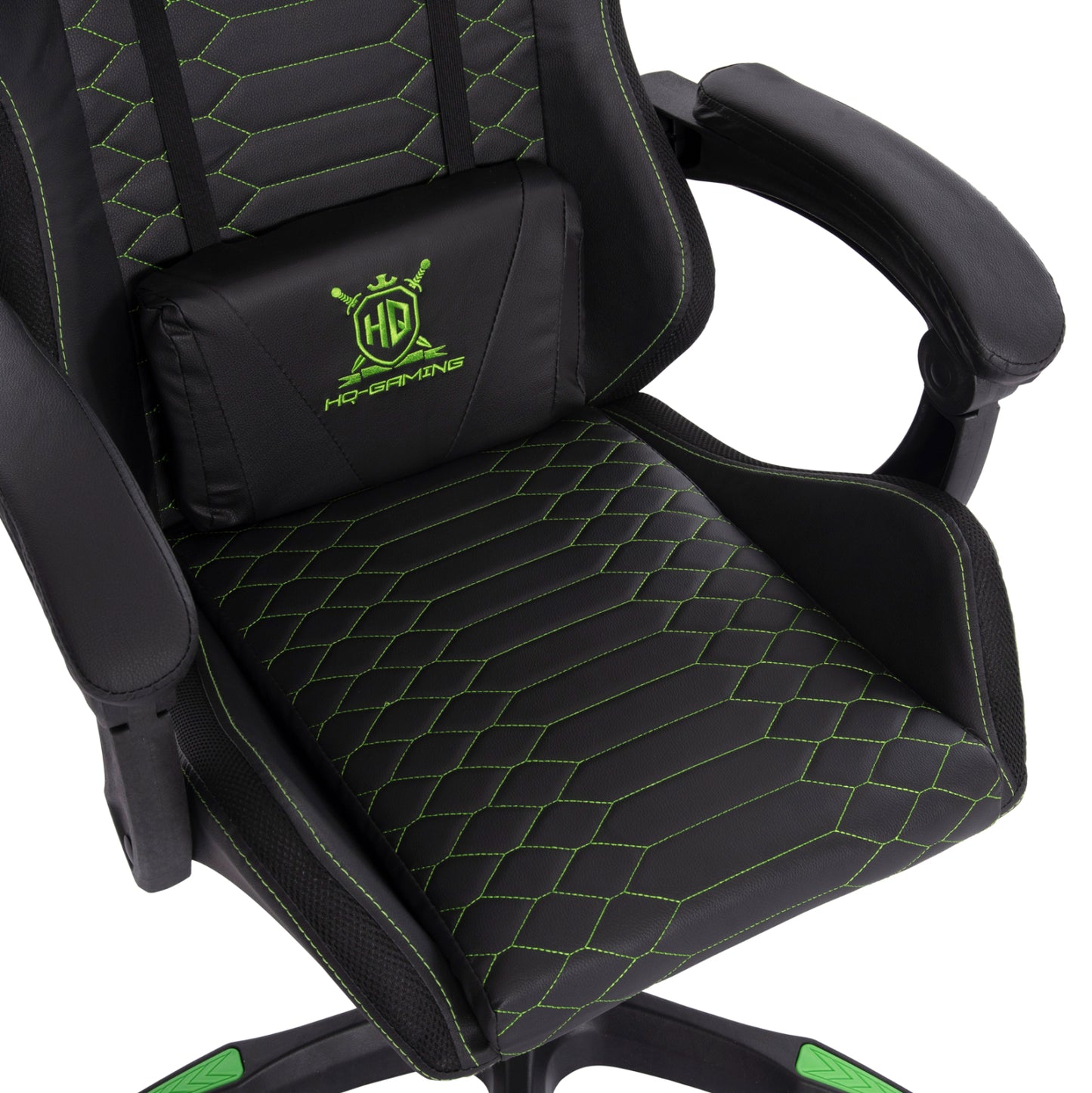 Gaming Armchair Loot Hm1204 Black-green Pvc 60x60x120hcm.