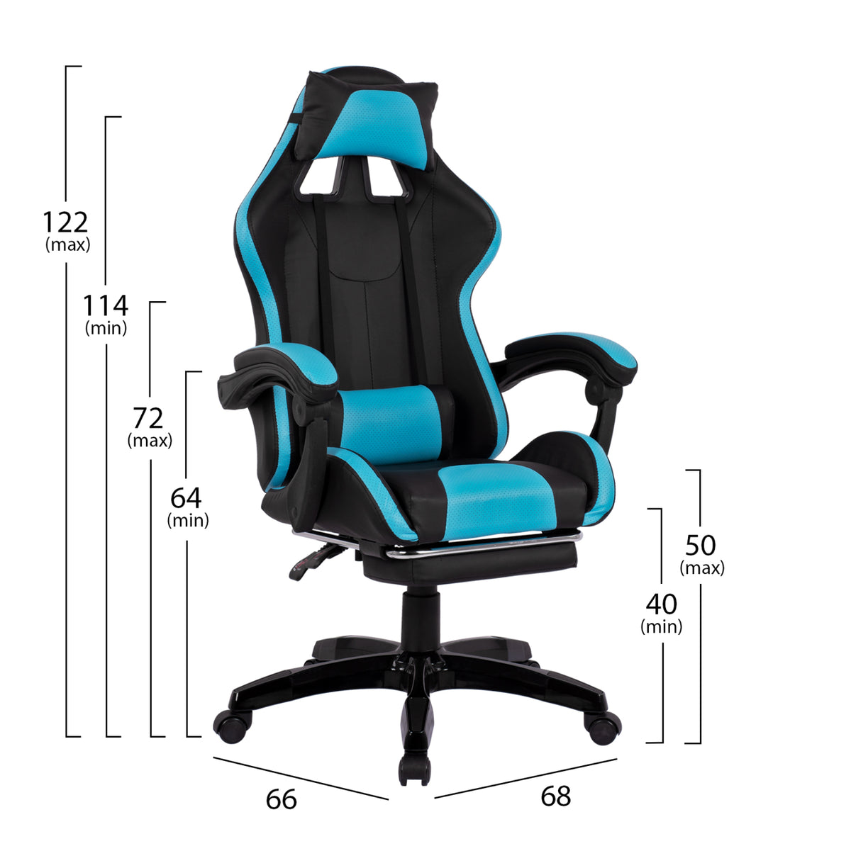 Office Chair Hm1132.08 Light Blue Colour 68x66-100x122 Cm
