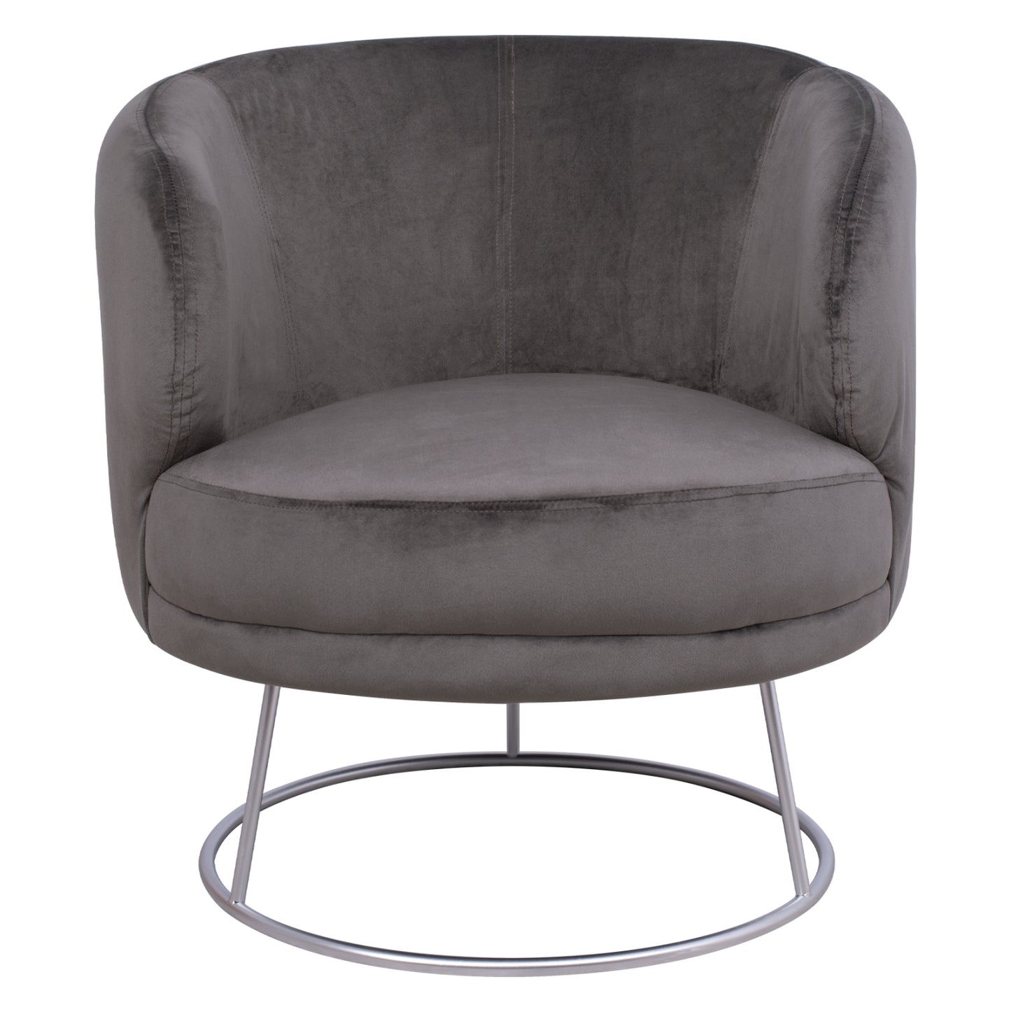 Armchair Arien Hm8403.01,velvet Grey,silver Base 80x75x82cm