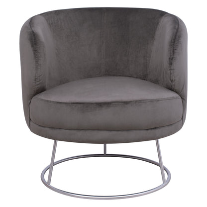 Armchair Arien Hm8403.01,velvet Grey,silver Base 80x75x82cm