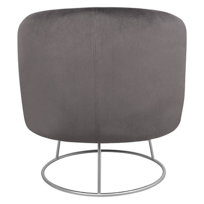 Armchair Arien Hm8403.01,velvet Grey,silver Base 80x75x82cm