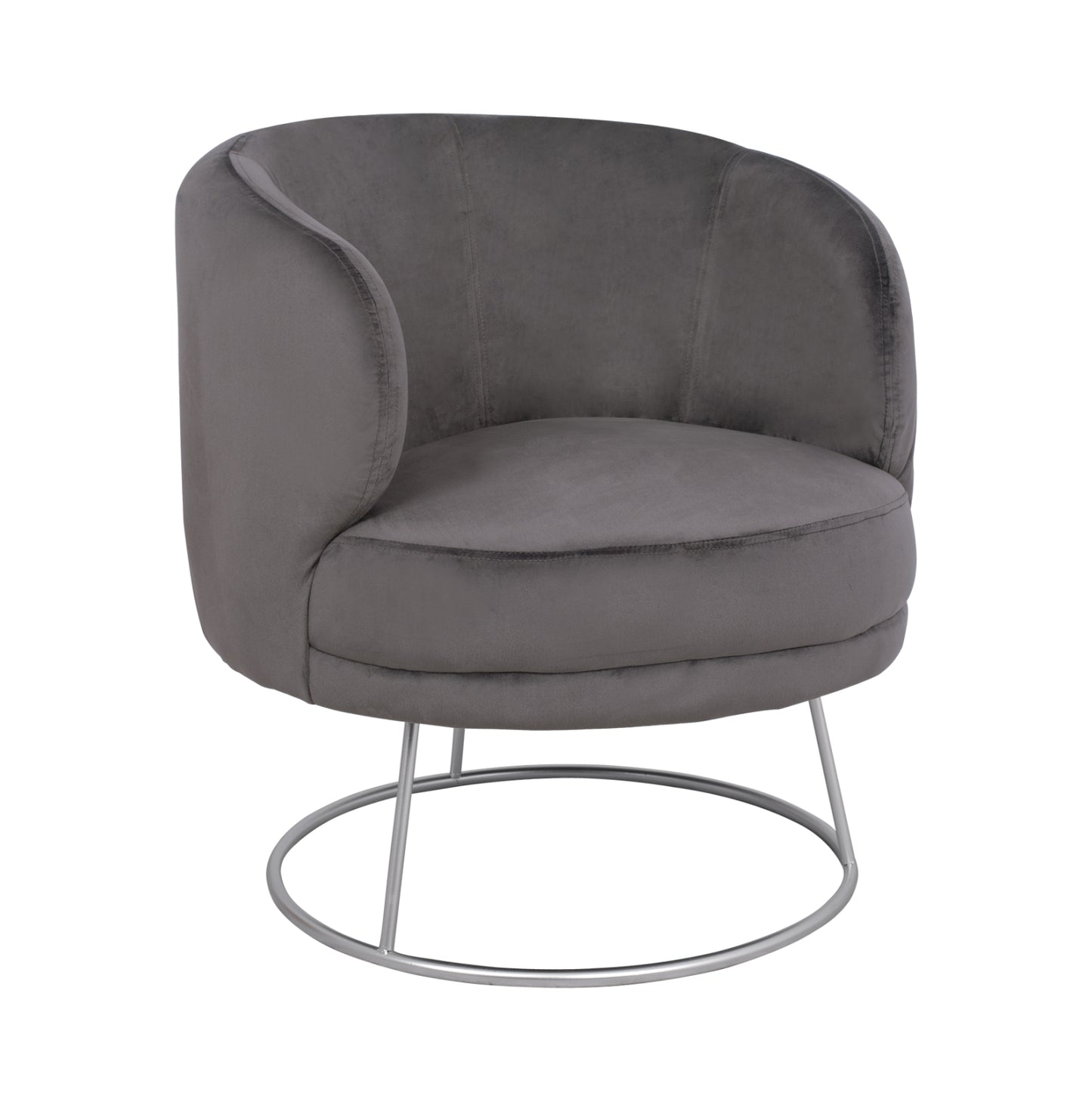 Armchair Arien Hm8403.01,velvet Grey,silver Base 80x75x82cm