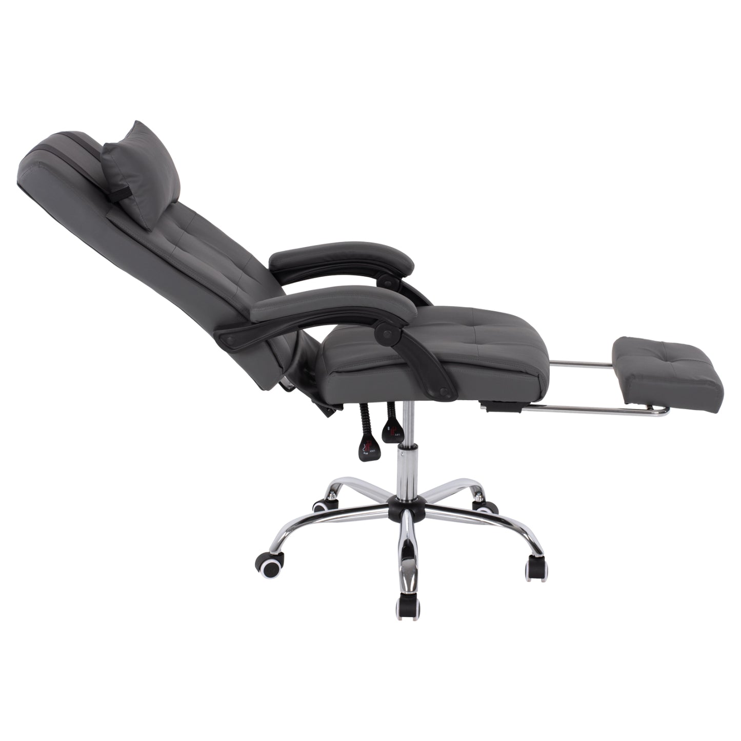 Executive Office Chair Hm1057.20 Grey With Folding Footrest 58x71x128hcm.