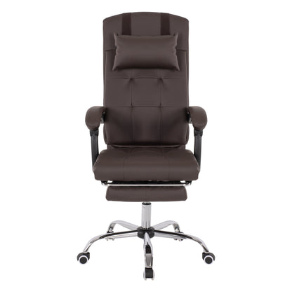 Executive Office Chair Hm1057.19 Brown With Folding Footrest 58x71x128hcm.