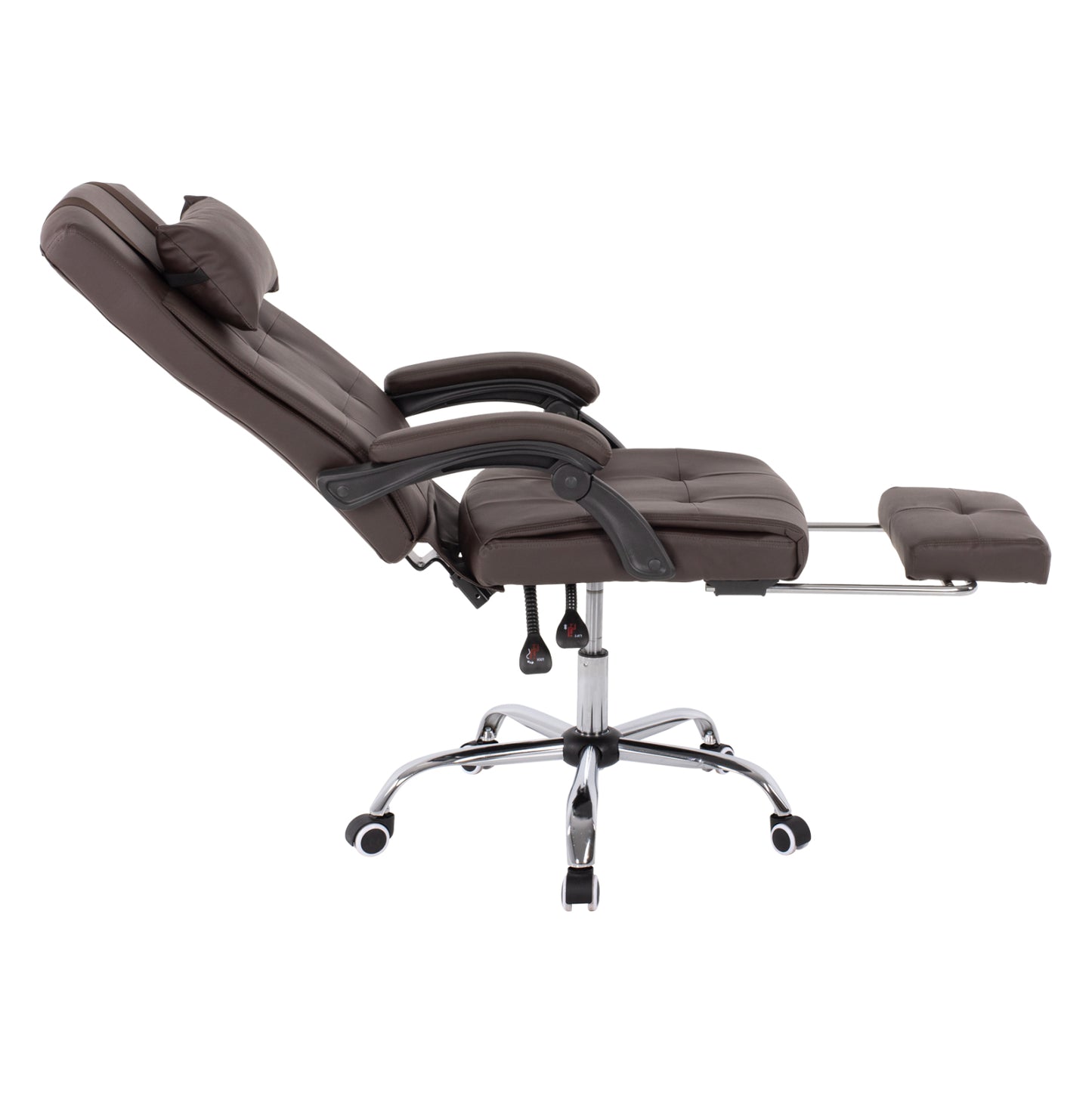 Executive Office Chair Hm1057.19 Brown With Folding Footrest 58x71x128hcm.