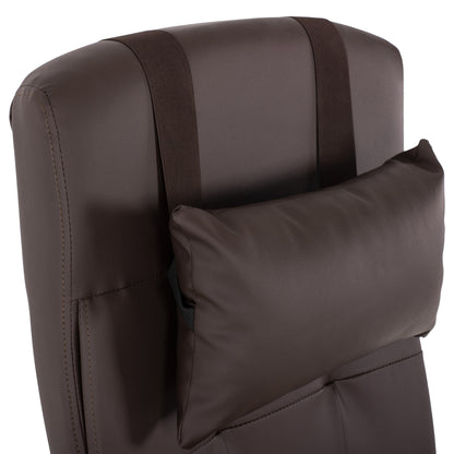 Executive Office Chair Hm1057.19 Brown With Folding Footrest 58x71x128hcm.