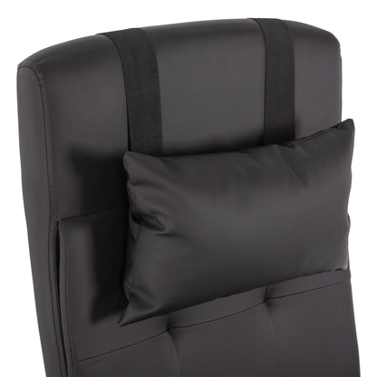 Executive Office Chair Hm1057.11 Black With Folding Footrest 58x71x128hcm.
