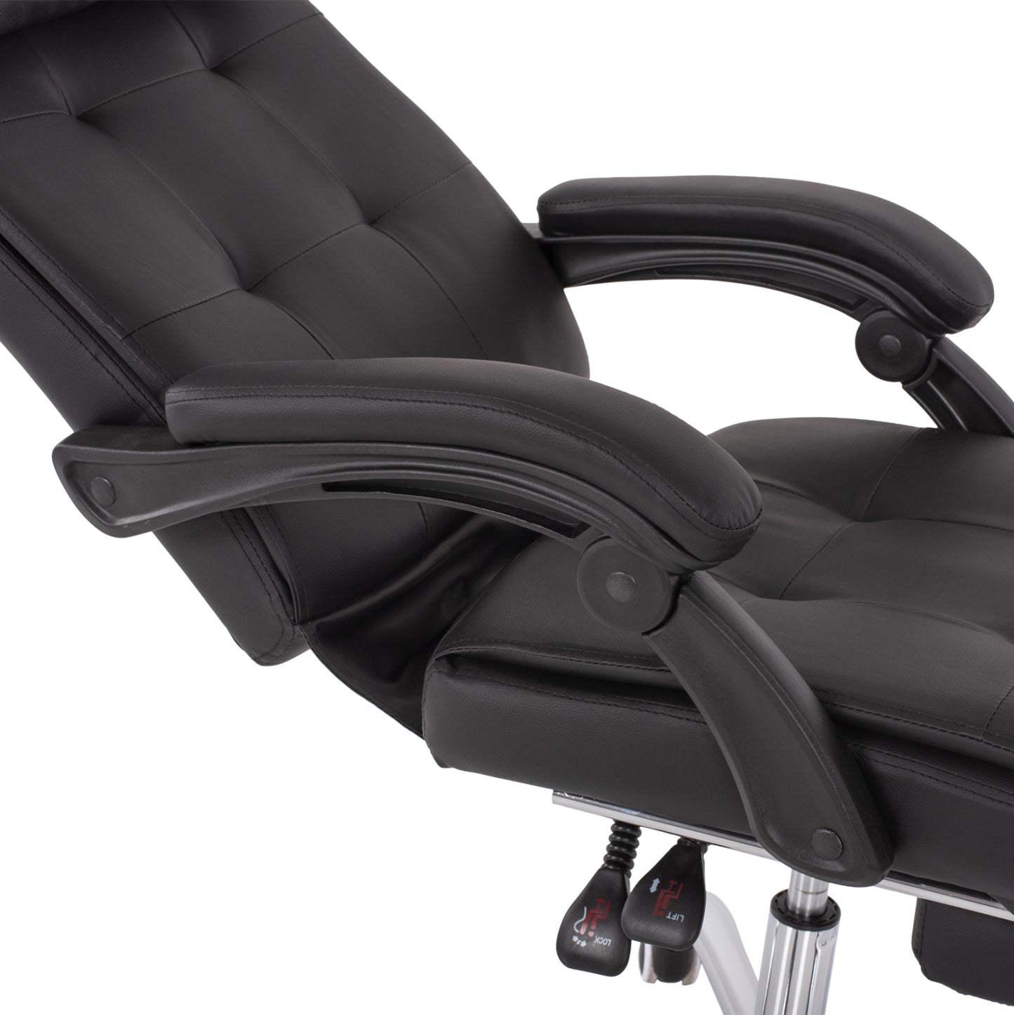 Executive Office Chair Hm1057.11 Black With Folding Footrest 58x71x128hcm.