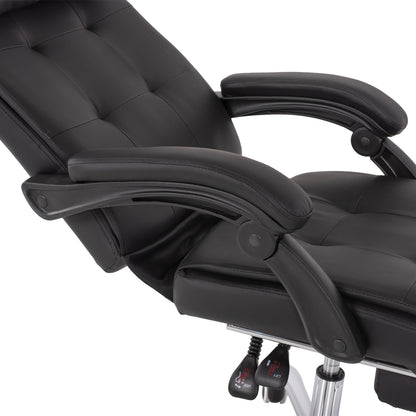 Executive Office Chair Hm1057.11 Black With Folding Footrest 58x71x128hcm.